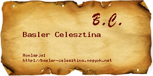 Basler Celesztina névjegykártya